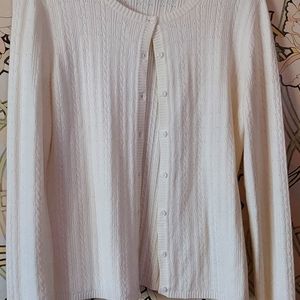 Vintage Casual Corner cream size medium cardigan Hong Kong 70s